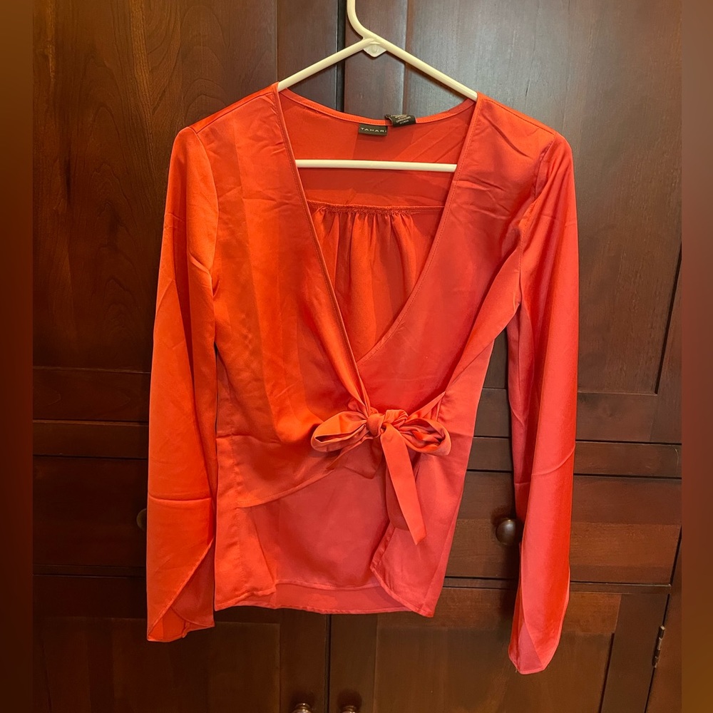 Tahari Blouse NWT Deep Orange XS